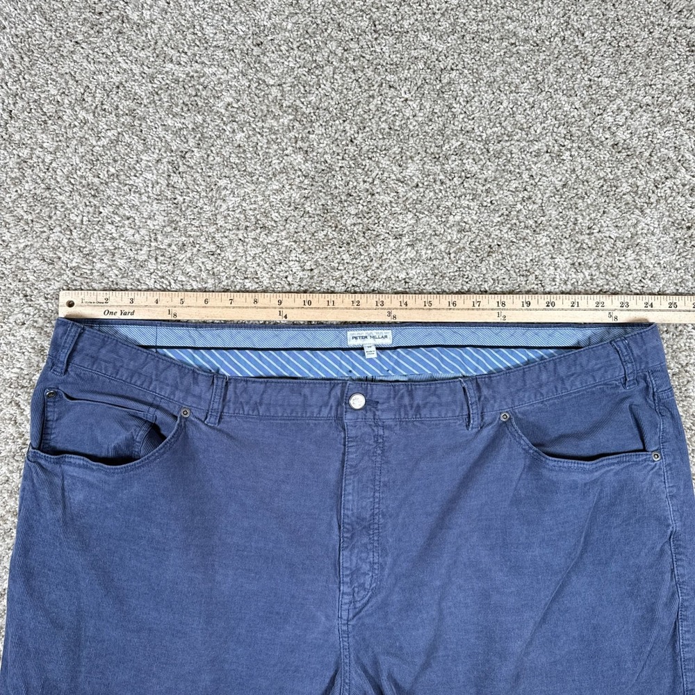 Peter Millar Pants Mens 50 Blue Cotton Modal Stretch Chino Coruduroy 5 pocket - Picture 7 of 15